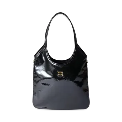 MIUMIU IVY Naplak Patent Leather Bag "Black"