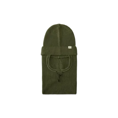 C.P. Company Re-Wool Beanie Balaclava "Grape Leaf Green"