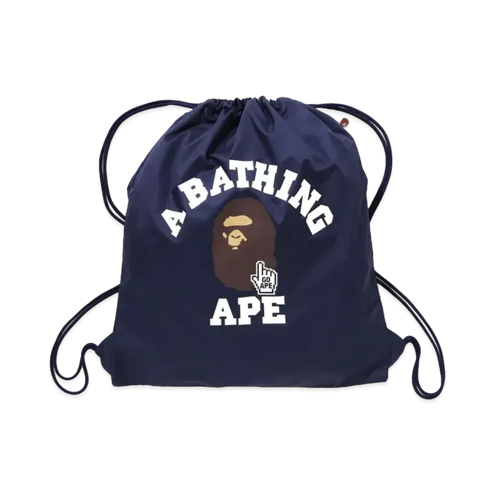 A BATHING APE Go Ape Pointer College Knapsack "Navy"