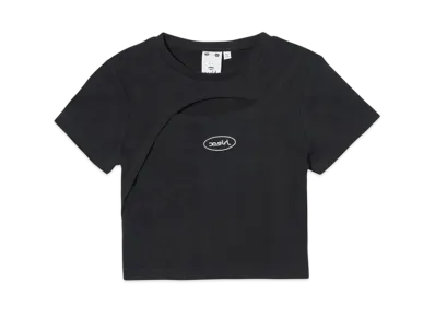 X-Girl Front Slit S/S Top "Black"