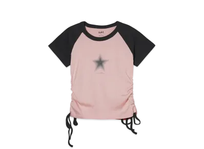 X-Girl Dotted Star S/S Ragran Baby Top "Pink"