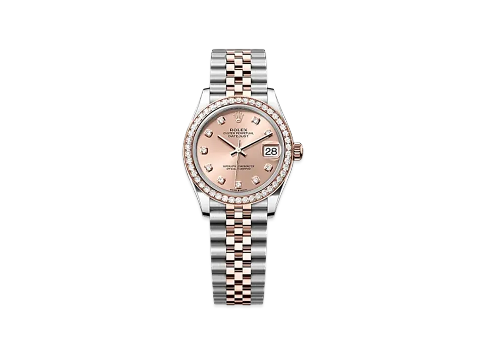 ROLEX Datejust 31mm Oystersteel & Everose Gold Diamond 278381RBR "Rose-colour"