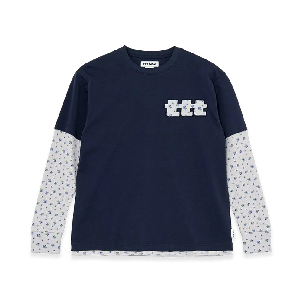 TTTMSW Fake Layered Fruits Thermal Long Sleeve Tee "Navy"