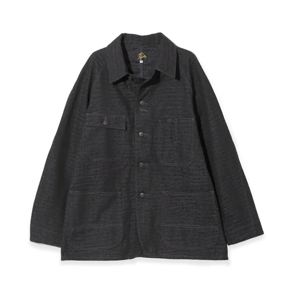 NEEDLES Coverall 10 OZ Denim Crocodile Jacquard "Black"