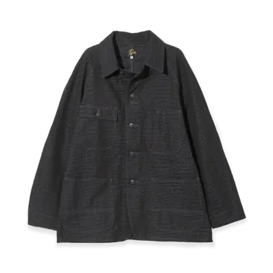 NEEDLES Coverall 10 OZ Denim Crocodile Jacquard "Black"