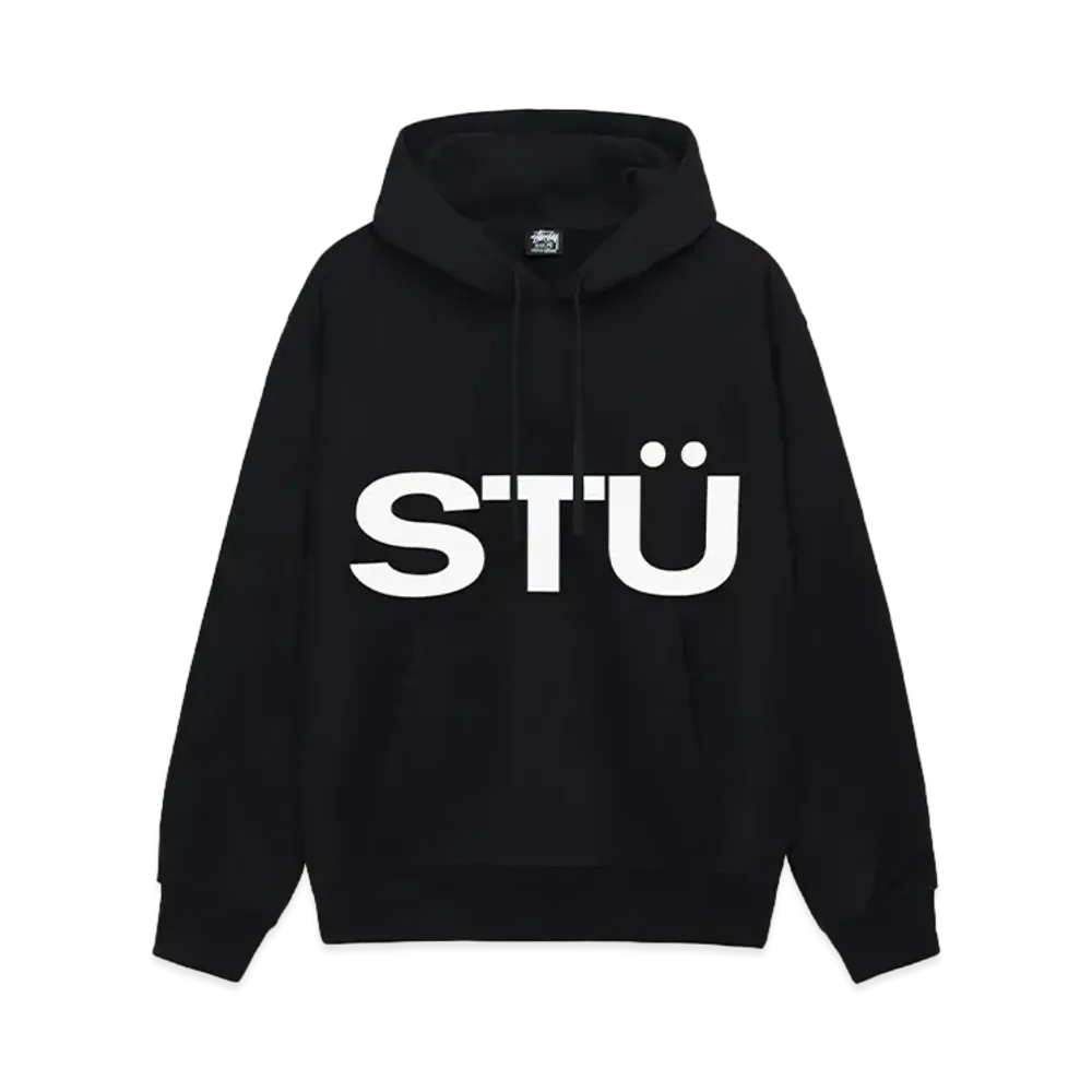 Stussy All Caps Hoodie "Black"