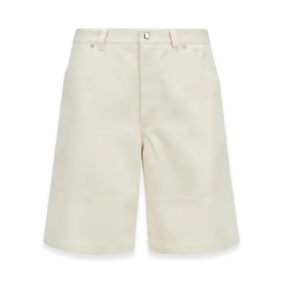 MONCLER Cotton Bermuda Shorts "White"