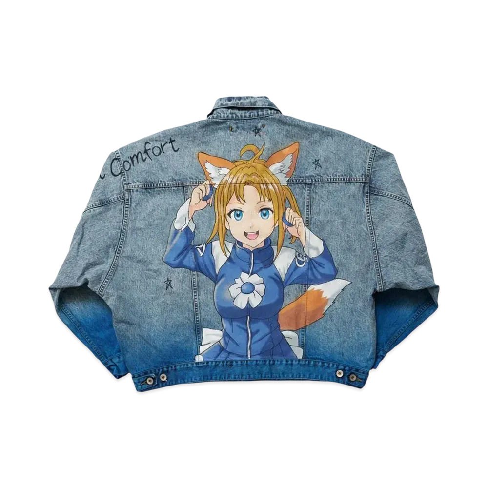 doublet Anime Hand Painting Denim Jacket "Blue"
