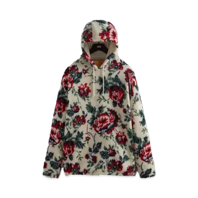 Kith Merrick Floral Sherpa Hoodie "Sandrift"