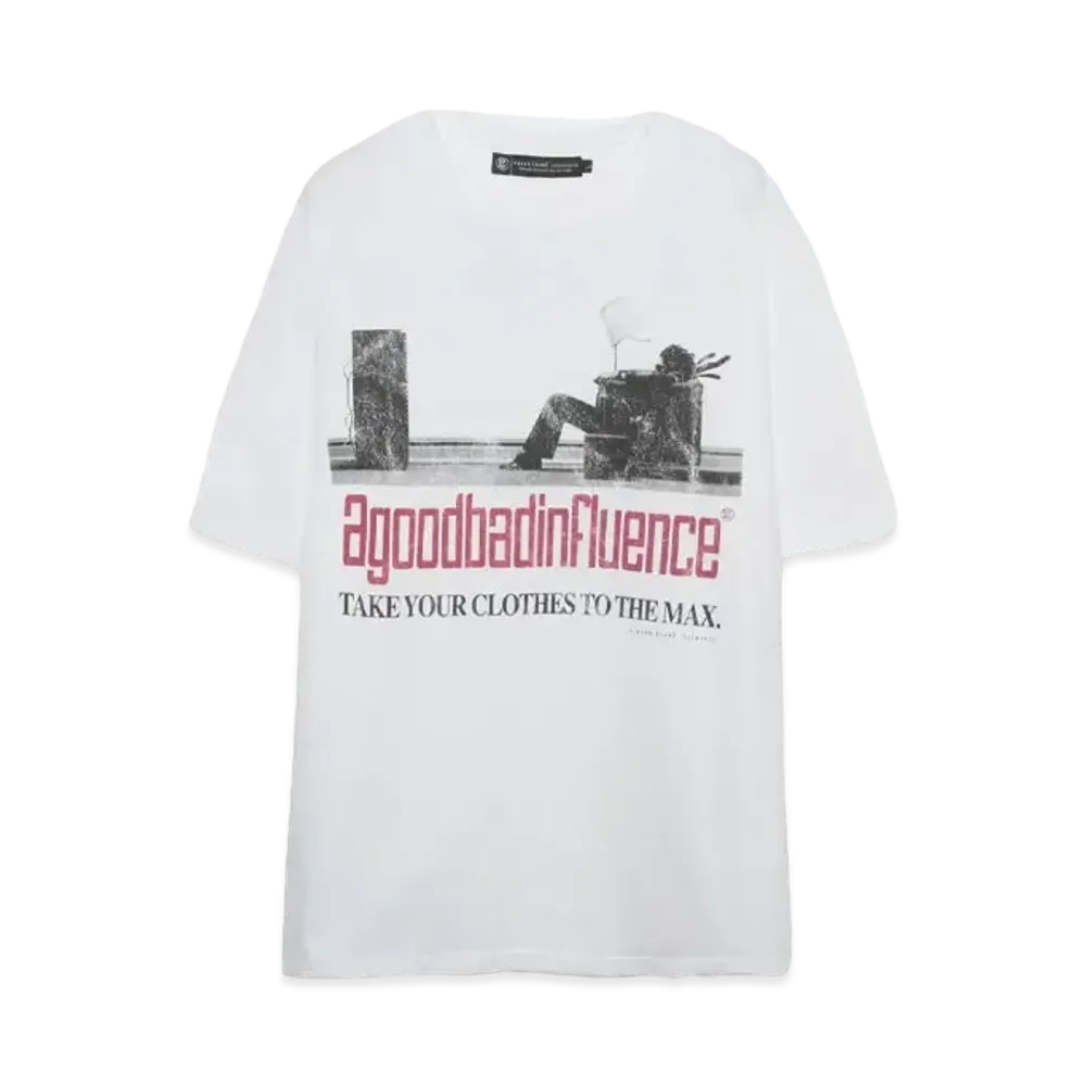 A GOOD BAD INFLUENCE TO THE MAX T-SHIRT "WHITE"
