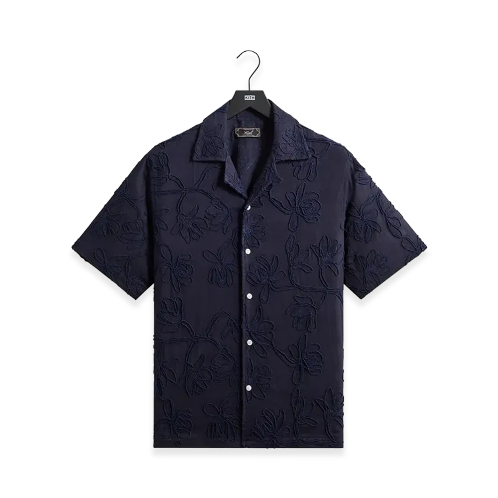 Kith Corded Floral Thompson Camp Collar Shirt "Nocturnal"
