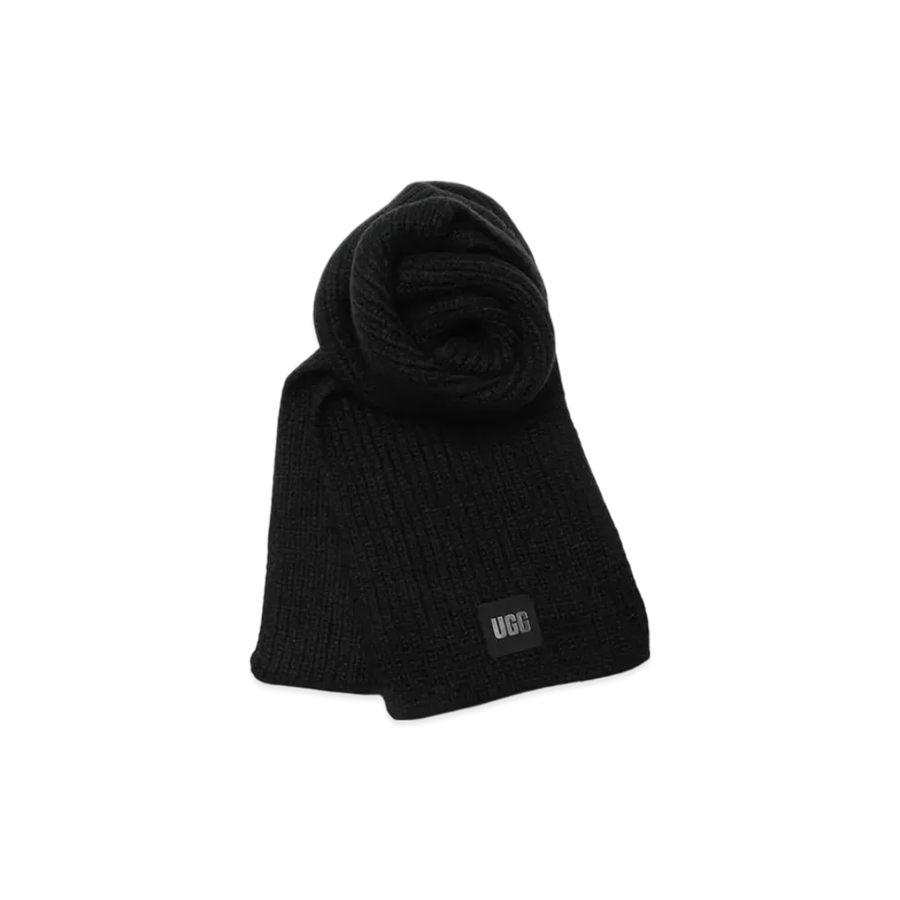 UGG Muffler Chunky Rib Scarf "Black"