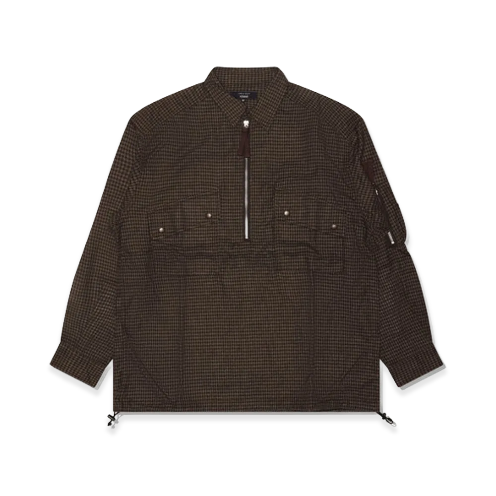 COMME des GARCONS HOMME Cotton Napped Check Shirts "Brown"