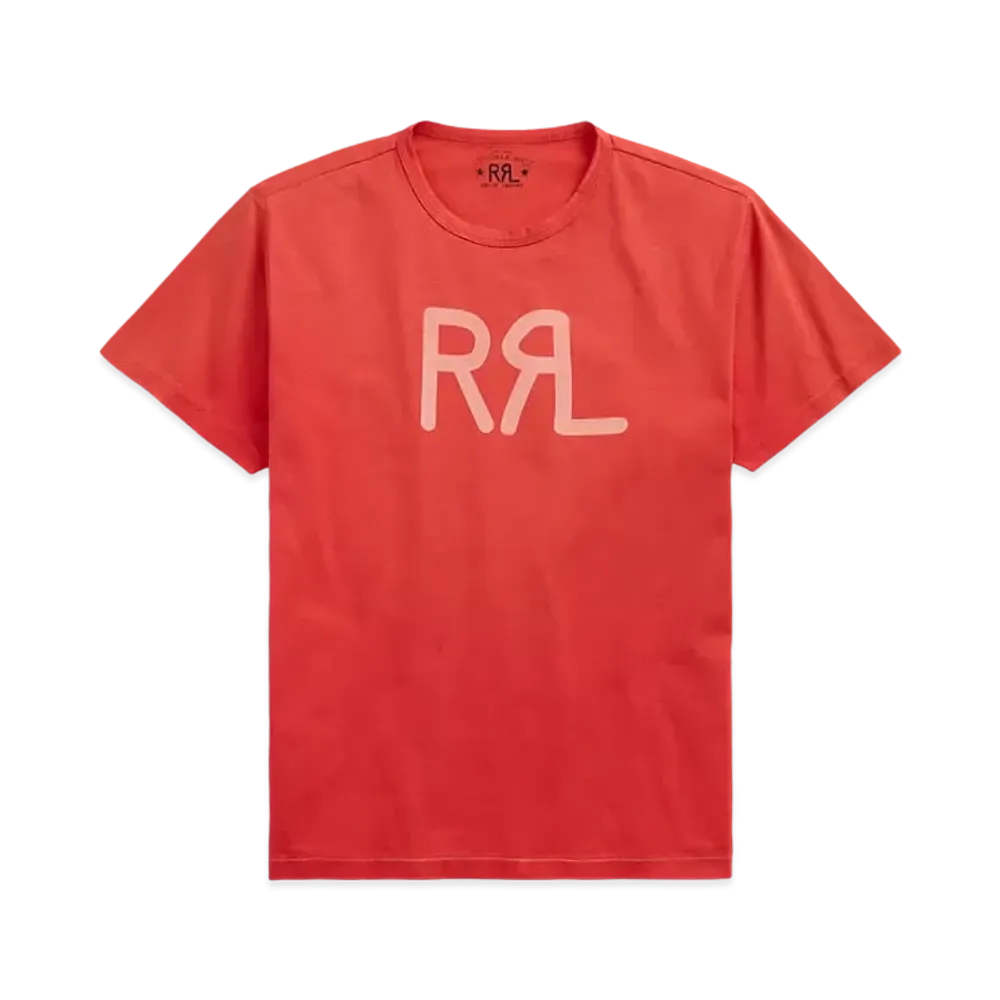 RRL Ralph Lauren Logo Jersey Tee "Red"