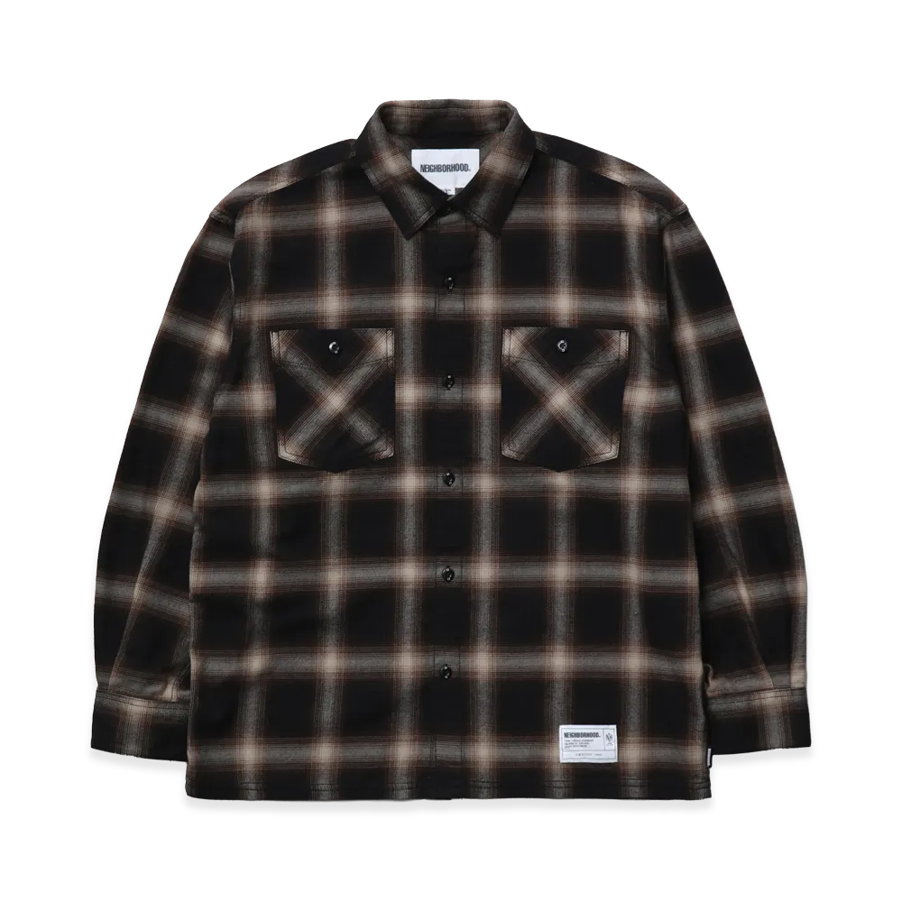 NEIGHBORHOOD Hombre Check Shirt LS "Beige/Brown"