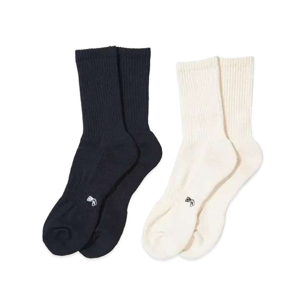MASSES SOCKS 2PACK "WHITE/NAVY"