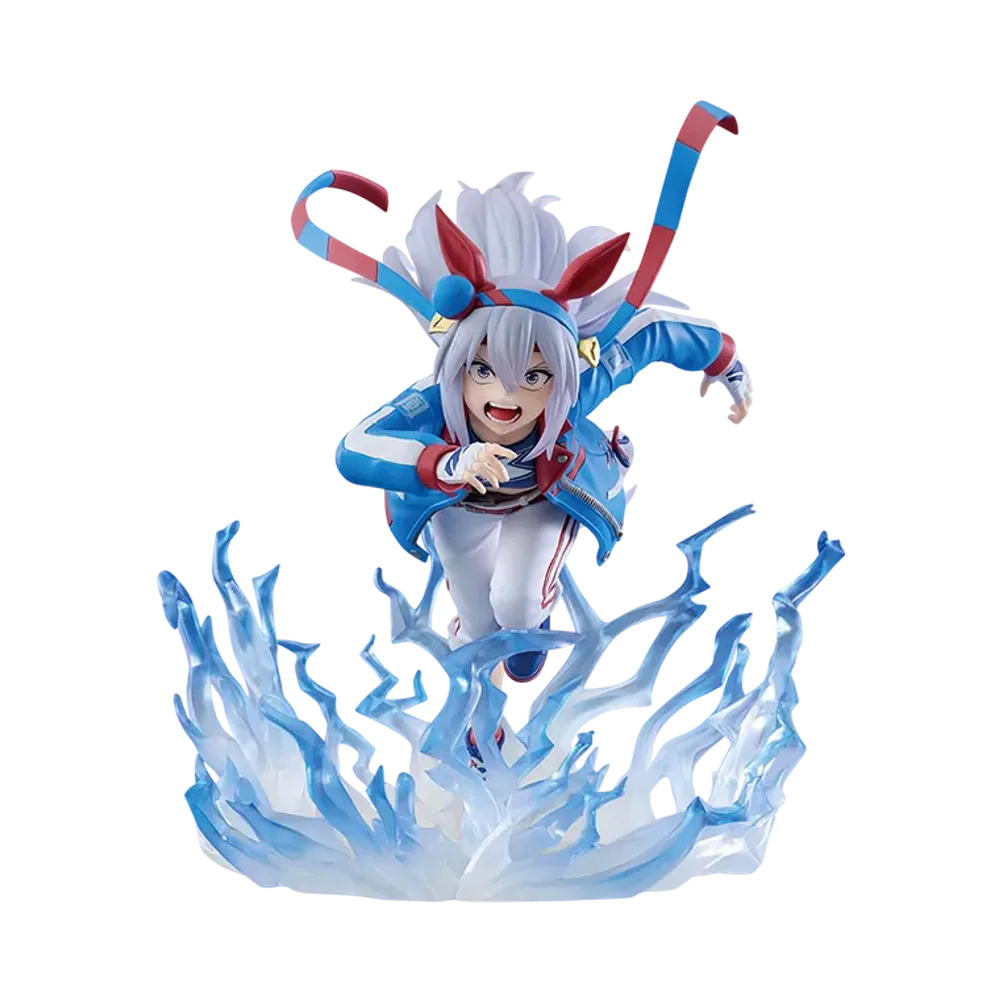 BANDAI "Ichiban Kuji" -Anime "Uma Musume Cinderella Gray" Ash Monster vs White Lightning- B Prize Tamamo Cross White Lightning Figure 1/7 Gracemaster