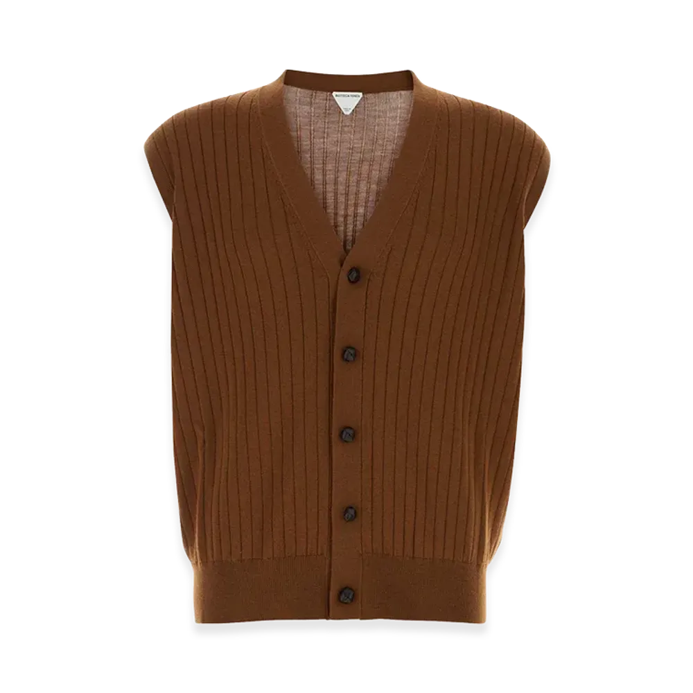 Bottega Veneta Wool Vest "Brown"