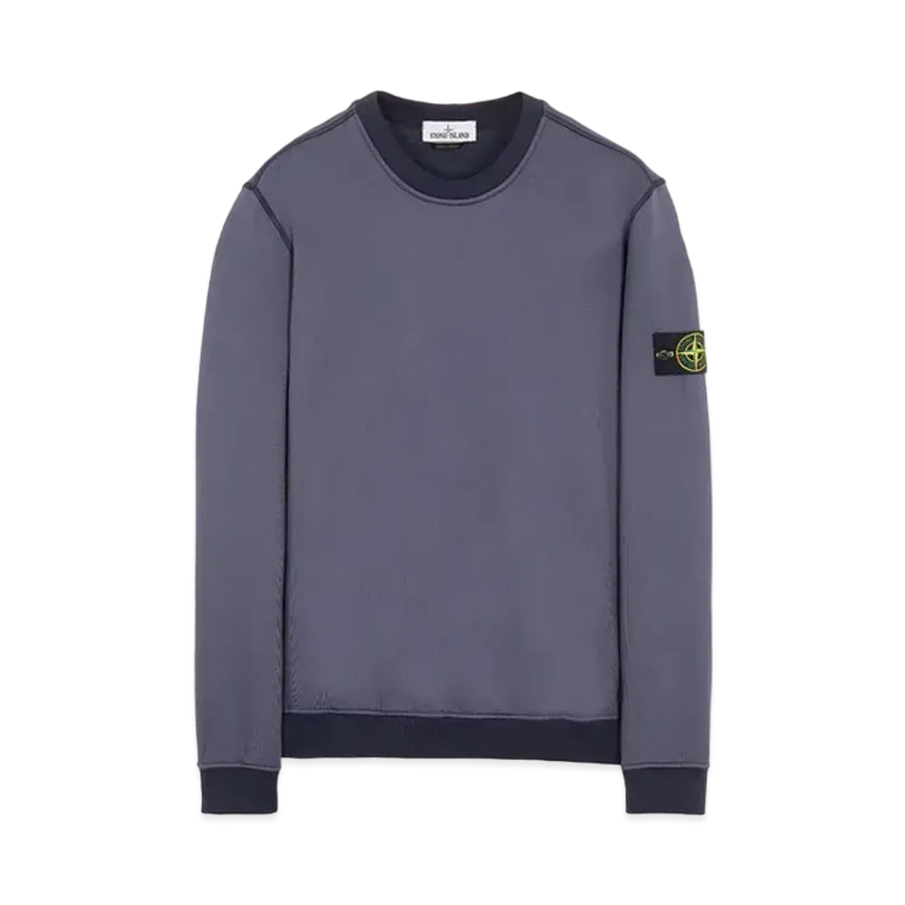 Stone Island 63547 COTTON NYLON FLEECE "Ink Blue"