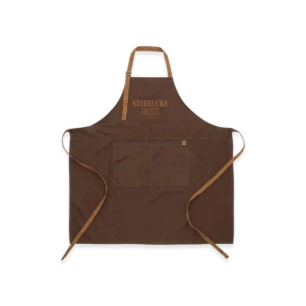 STARBUCKS STAND x BEAMS LOGO Utility Apron "Brown"