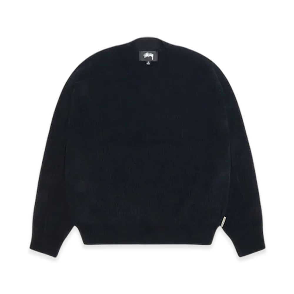 Stussy Exposed Seam Crew "Black"