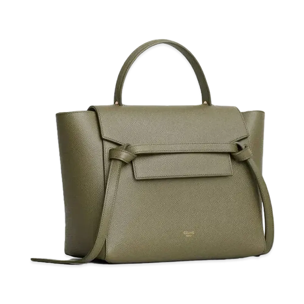CELINE Micro Belt bag in grained calfskin "ARMY GREEN"