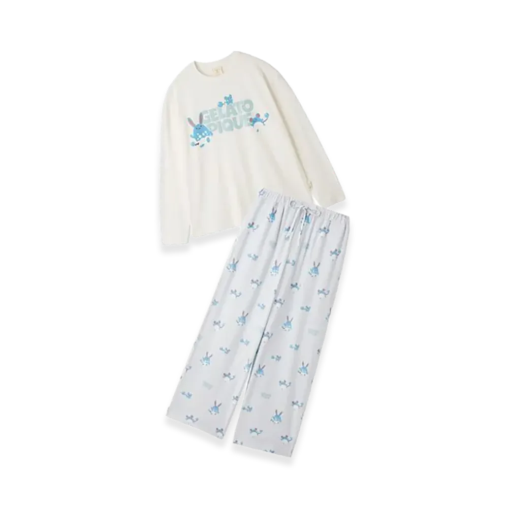 GELATO PIQUE x Pokemon One Point Long Sleeve Tee & Long Pants Set "Blue"
