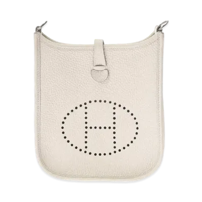 Hermes Evelyne 1 Taurillon Clemence "Beton/Silver"