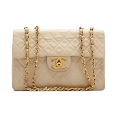 CHANEL Deca Coco Matelasse W Chain Lambskin "Beige/Gold"