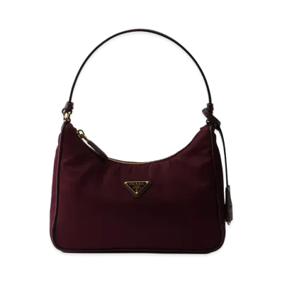 PRADA Re-Edition 2005 Re-Nylon Mini Bag "Burgundy"