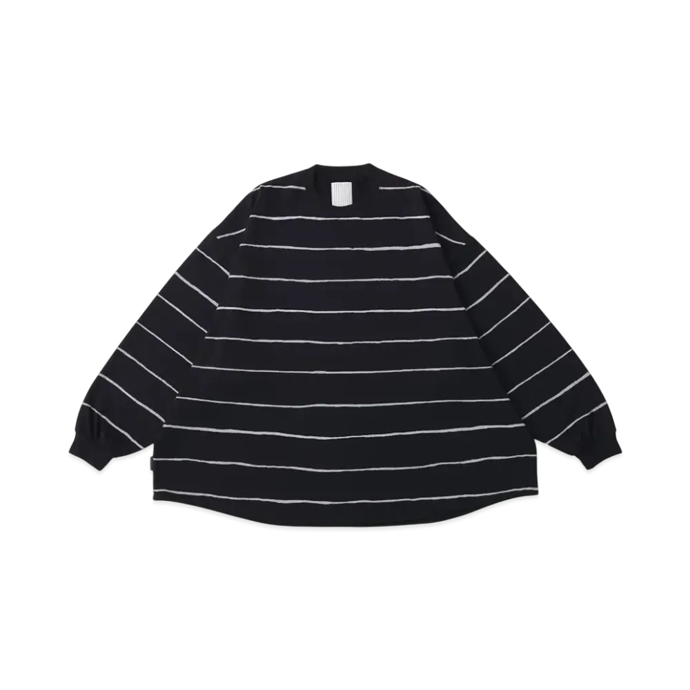 S.F.C Super Big Wide Side Stripe Tech LS Tee "Navy/White"