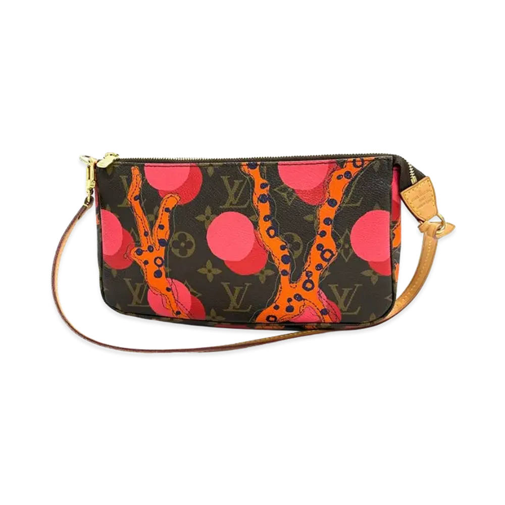 Louis Vuitton Pochette Accessoires Monogram Ramages "Brown/Orange/Pink"