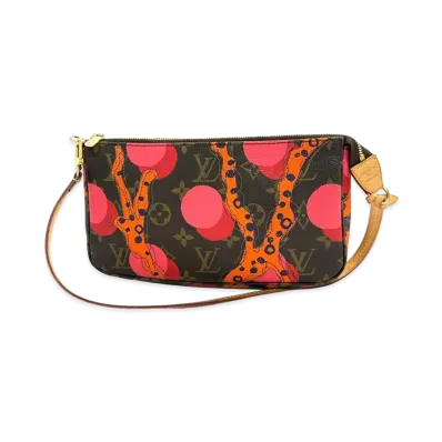 Louis Vuitton Pochette Accessoires Monogram Ramages "Brown/Orange/Pink"