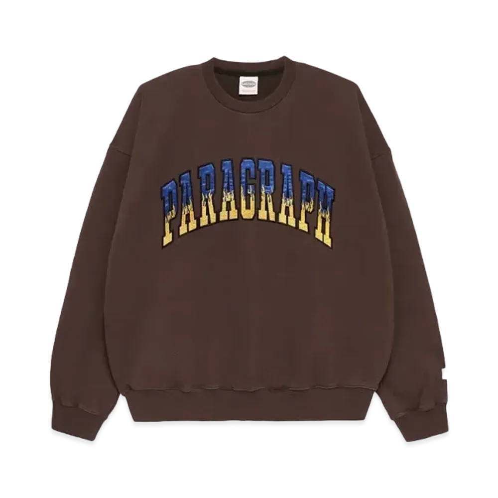 Paragraph Flame Logo Crew "Brown"