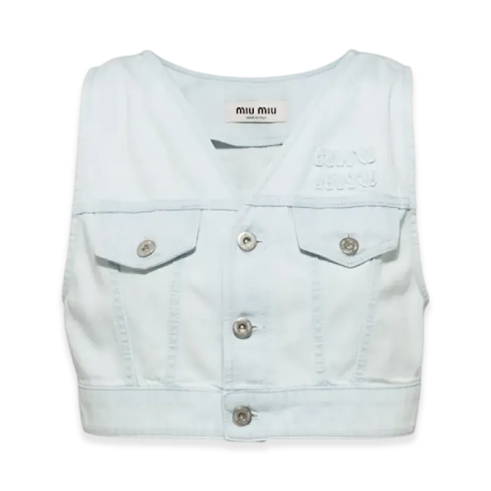 MIU MIU Women's Denim Top "Light Blue"