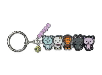 A BATHING APE x aespa Metal Keychain "Multi"