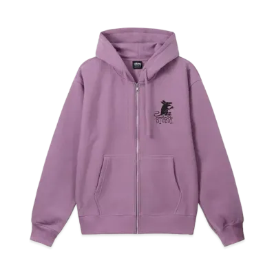 Stussy Rat Zip Hoodie "Orchid"