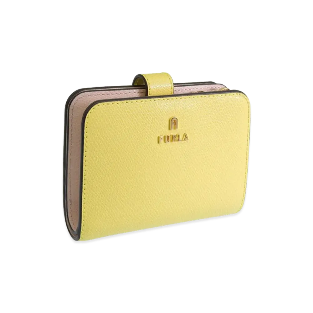 FURLA Camelia S Compact Wallet Z/W Bifold "Yellow"