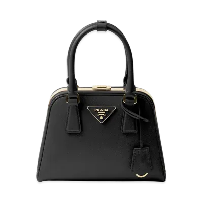 PRADA Pyramid Saffiano Leather Mini Bag "Black"