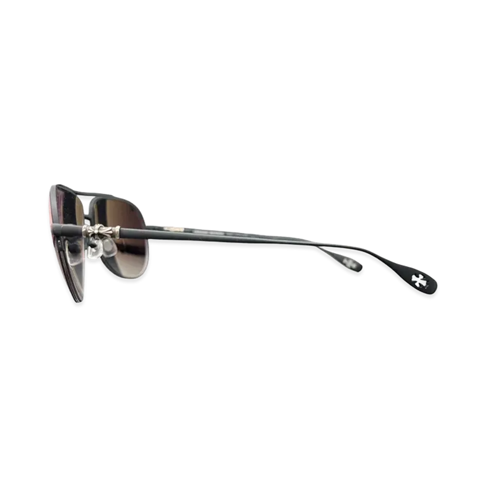 Chrome Hearts STAINS CH Cross 59 14-135 Sunglasses "Black/Silver"