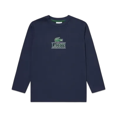 LACOSTE Heavy Jersey Classic Print T-Shirt "Navy"
