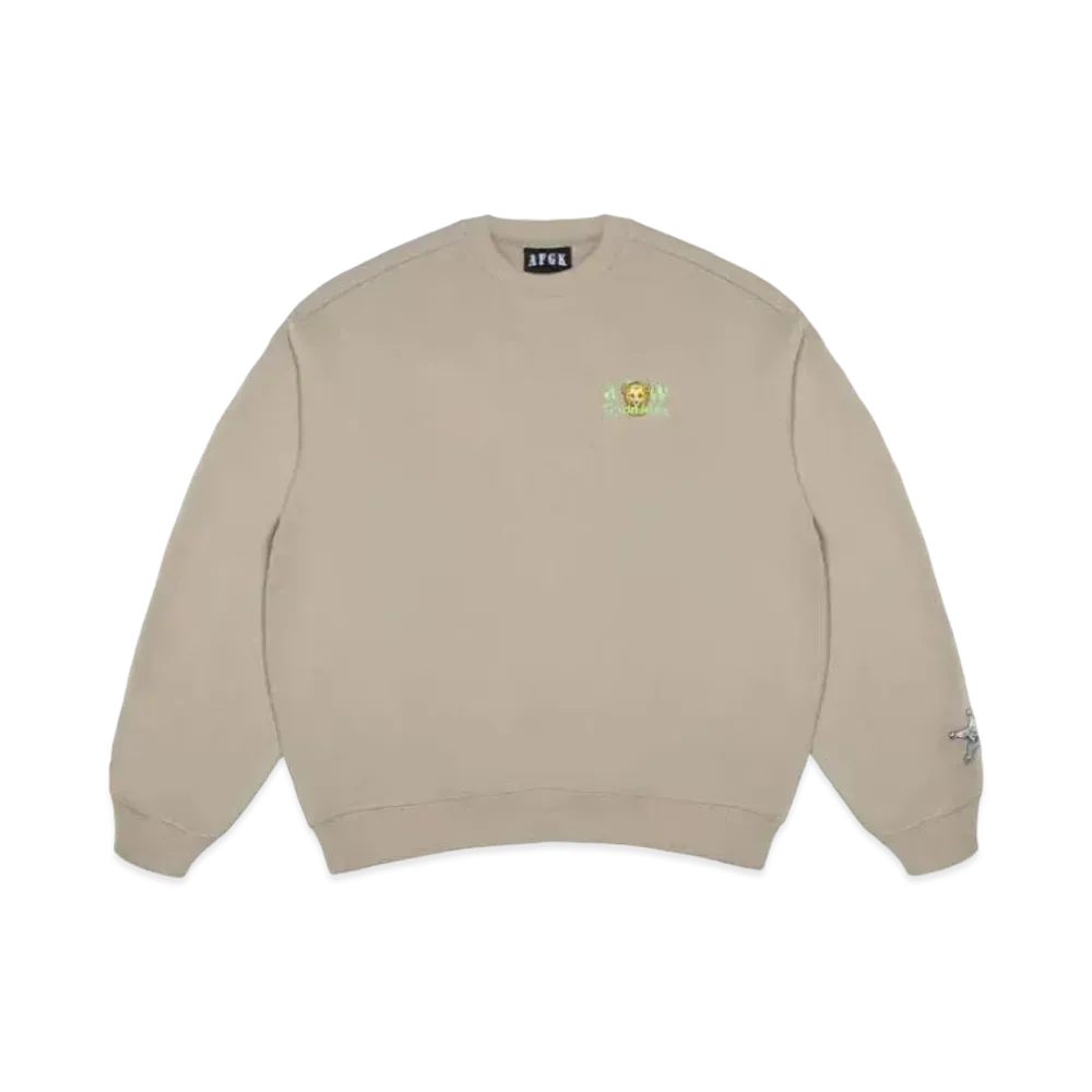 A FEW GOOD KIDS Lion Logo Crew Sweat "Khaki"