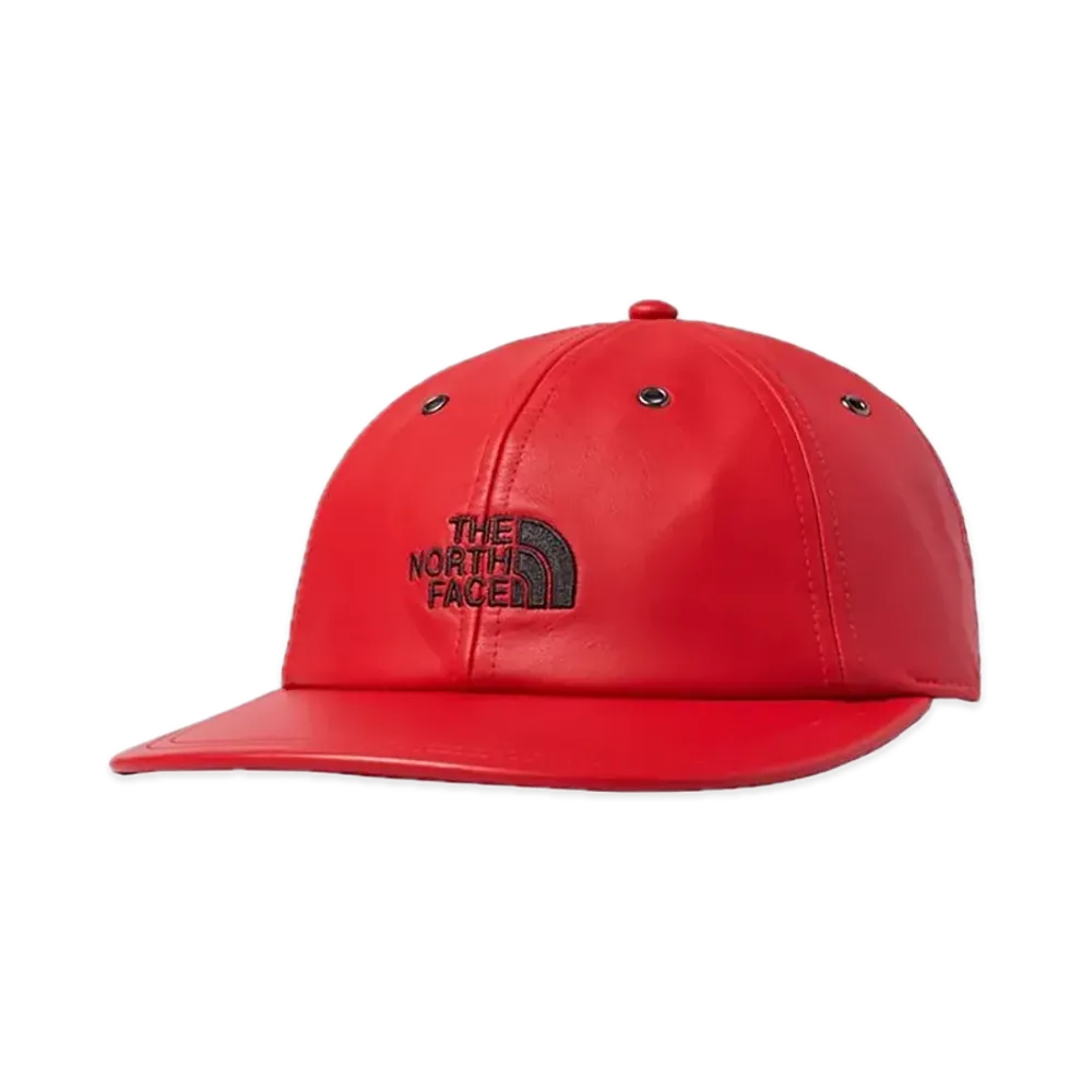 Supreme x The North Face Leather 6-Panel Hat "Red"