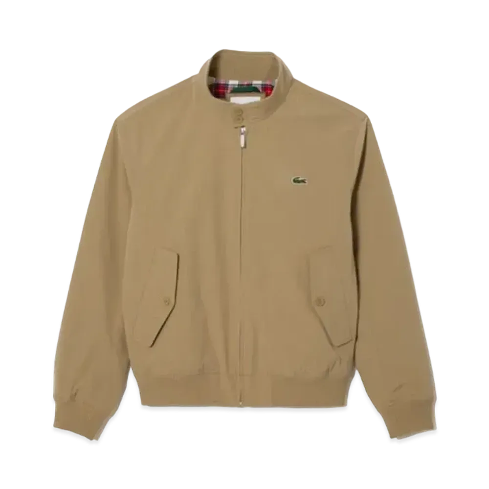 LACOSTE Shower Proof Harrington Jacket "Brown"