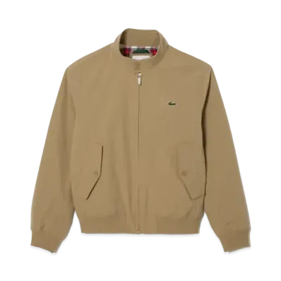 LACOSTE Shower Proof Harrington Jacket "Brown"