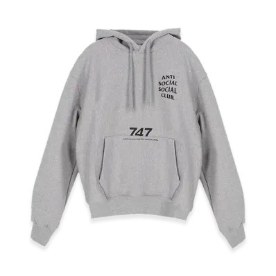 ANTI SOCIAL SOCIAL CLUB Designed in Korea 747 Pullover Hoodie "Medium Grey"