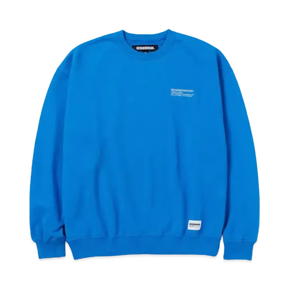 NEIGHBORHOOD 24SS Plain Sweat Shirt "Blue"