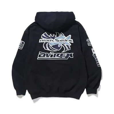 XLARGE x AVIREX Full Zip Hooded Sweat "Black"