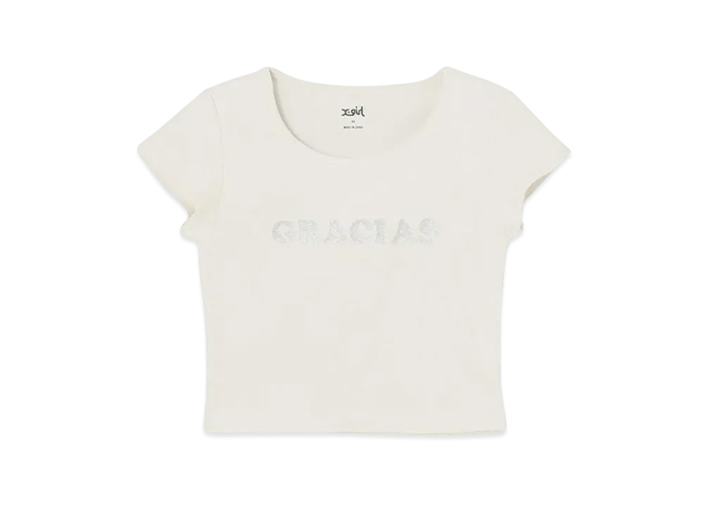 X-Girl Gracias S/S Baby Tee "White"