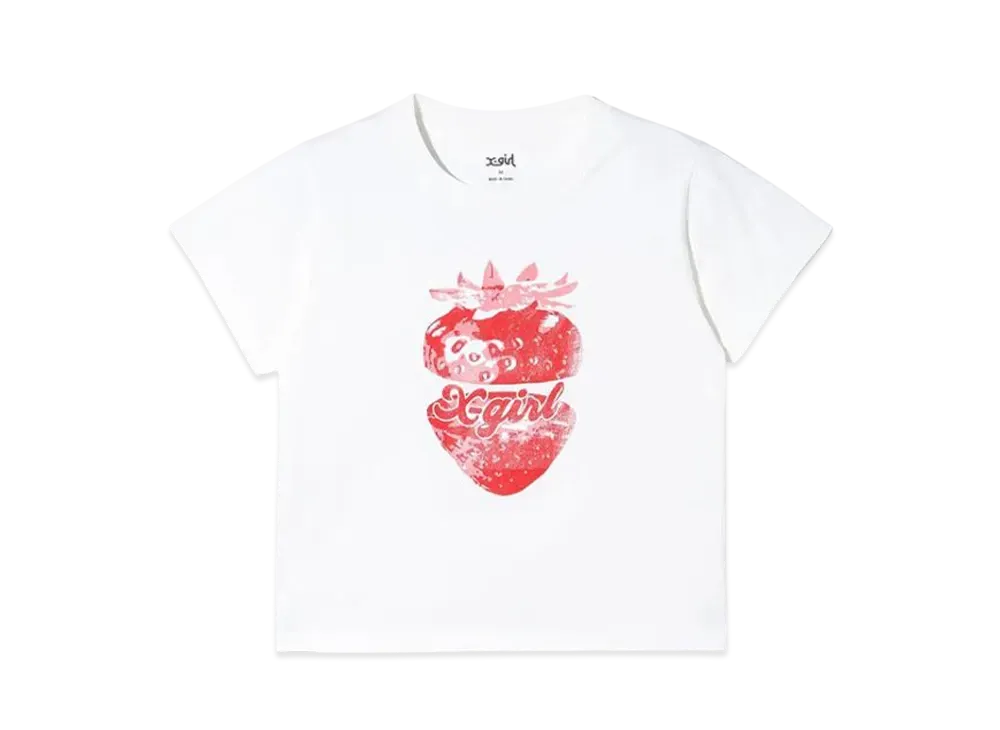 X-Girl Strawberry S/S Baby Tee "White"
